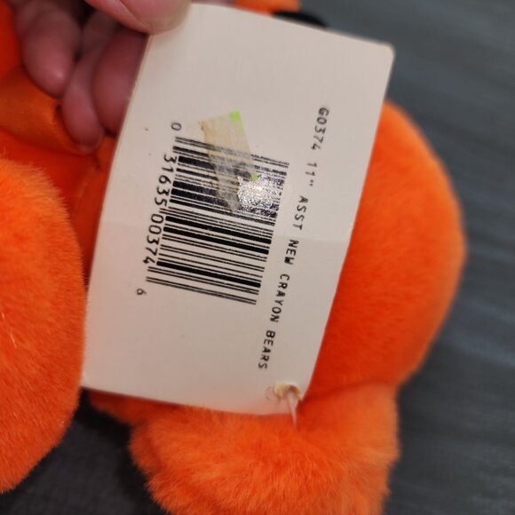 Rare HTF PBC International Tagalongs Orange 11" Crayon Bears Plush Stuffed Anima - Picture 7 of 9